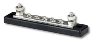 Kopplingsplint BusBar 2xM6, 10xM4 svart