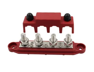 Kopplingsplint Busbar 4xM8 (+) röd