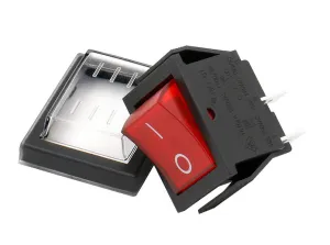 Strömbrytare 12-250V 16A Röd