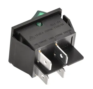 Strömbrytare 12-250V 16A Grön