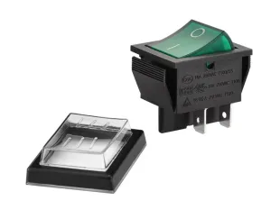 Strömbrytare 12-250V 16A Grön