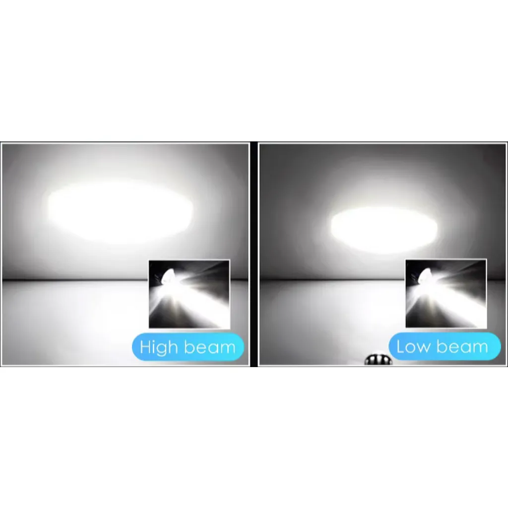 H6 LED (BA20D) 10000Lm Hel-halvljus (vit/vit)