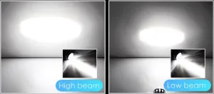 H6 LED (BA20D) 10000Lm Hel-halvljus (vit/vit)