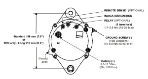 Generator 24V 110A, original Delco Remy