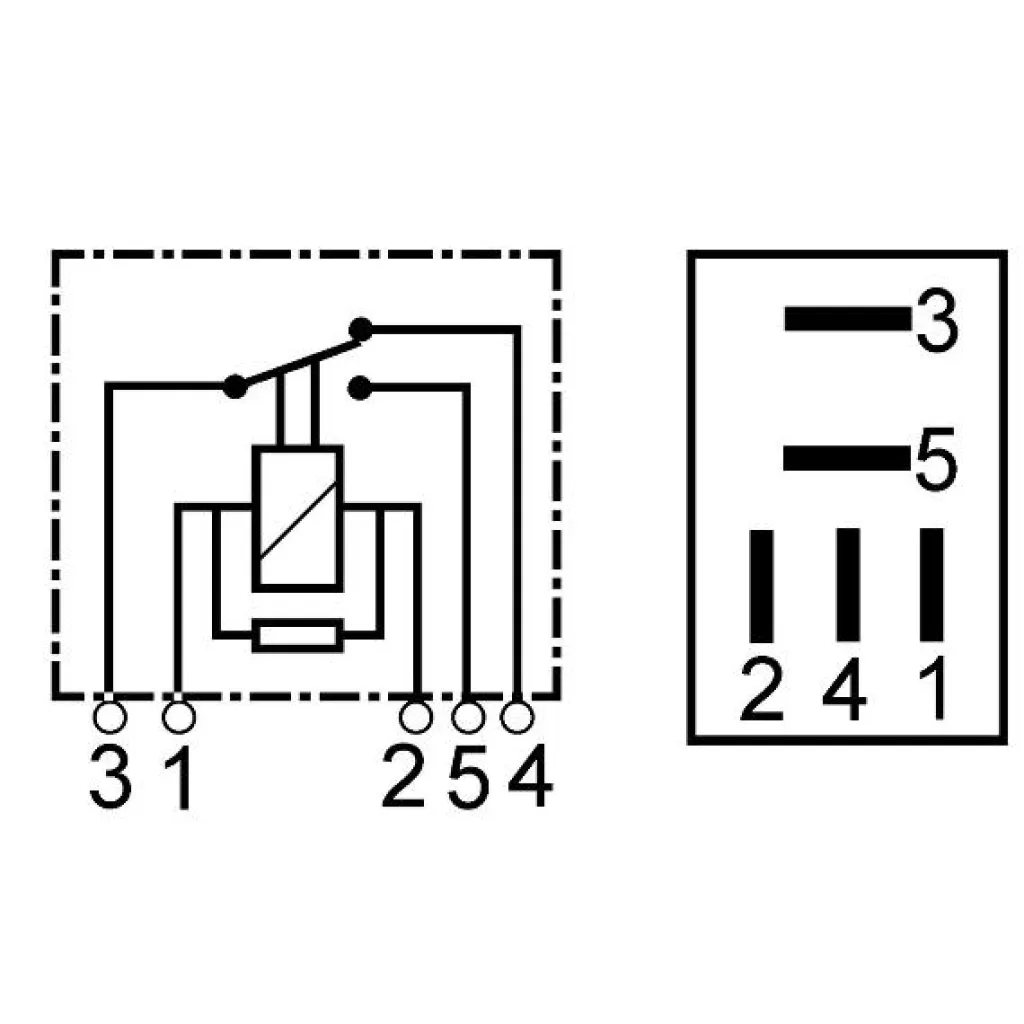 Växelrelä 24V 10/15A med motstånd