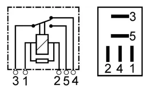 Växelrelä 24V 10/15A med motstånd