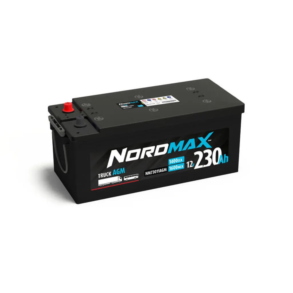 Batteri AGM 12V 230Ah, 1400CCA Nordmax