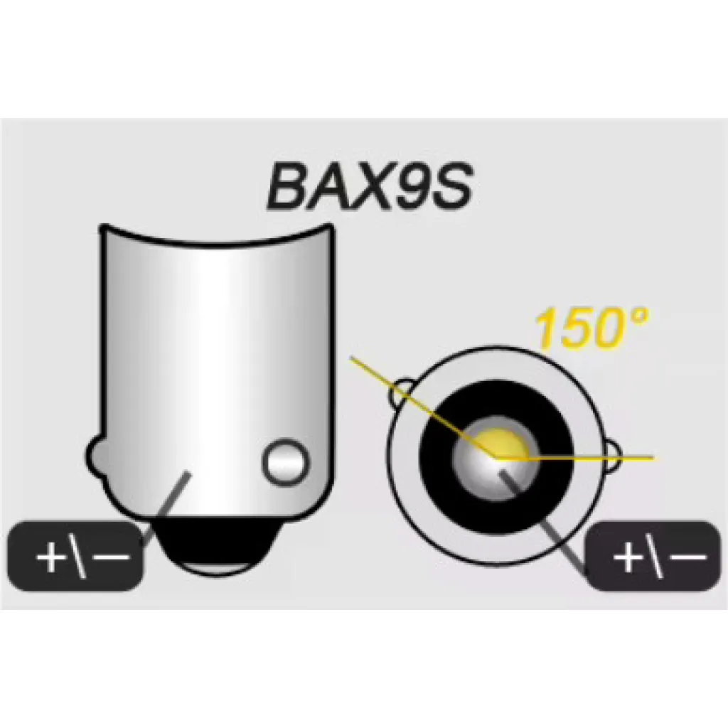 BAX9S LED Canbus 5 SMD Vit