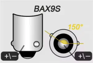 BAX9S LED Canbus 5 SMD Vit