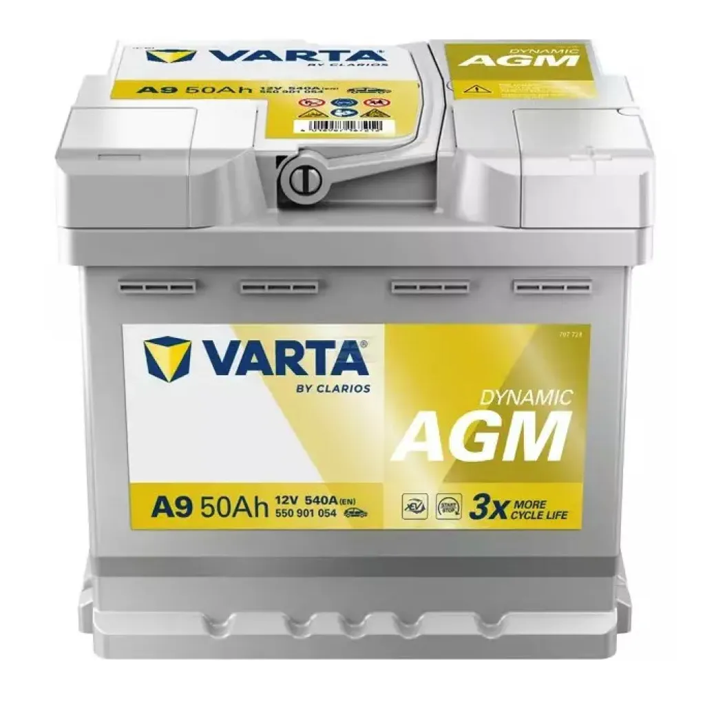 Batteri AGM 12V 50Ah 540CCA Varta