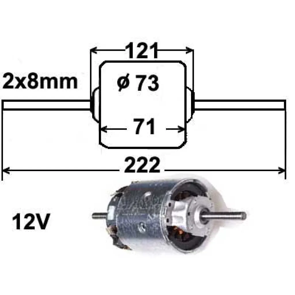 Fläktmotor 12V Bosch original