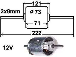 Fläktmotor 12V Bosch original