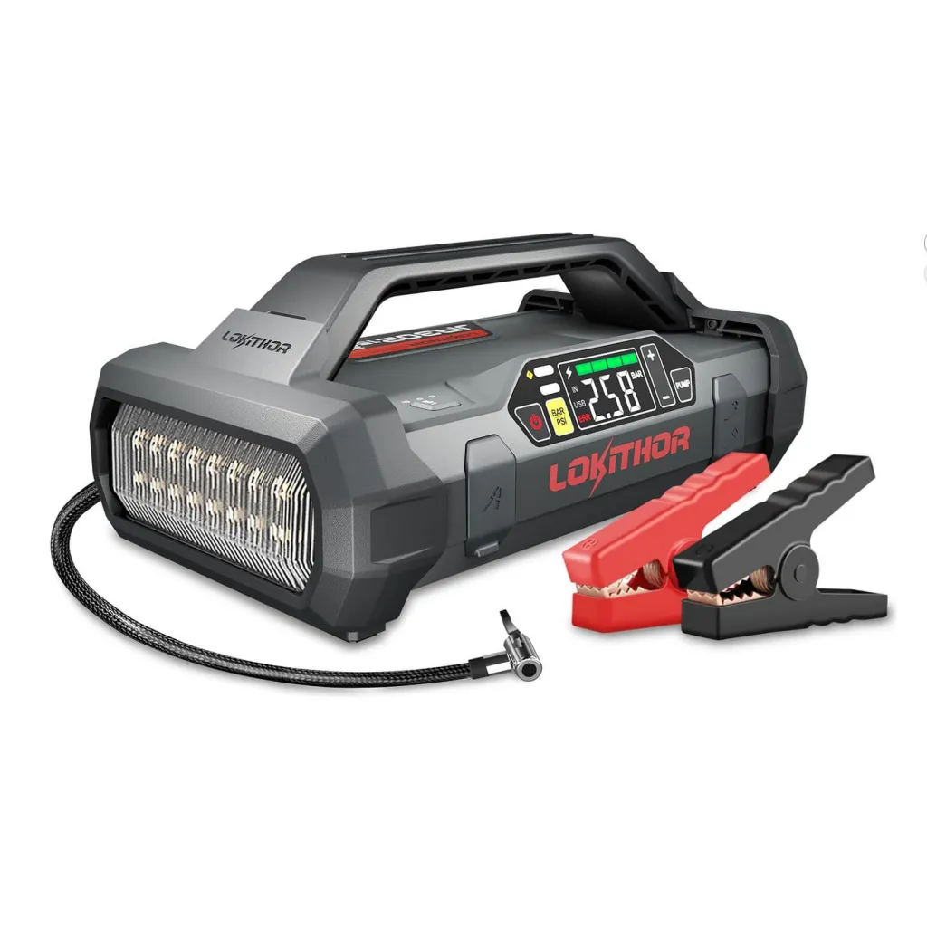 Booster JA302 PRO 12V 3000A 4-in-1 med luftkompressor