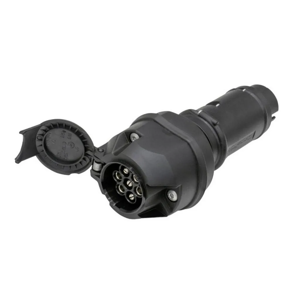 Släpvagnskontakt spänningsreducerare 24V till 12V, 7-polig