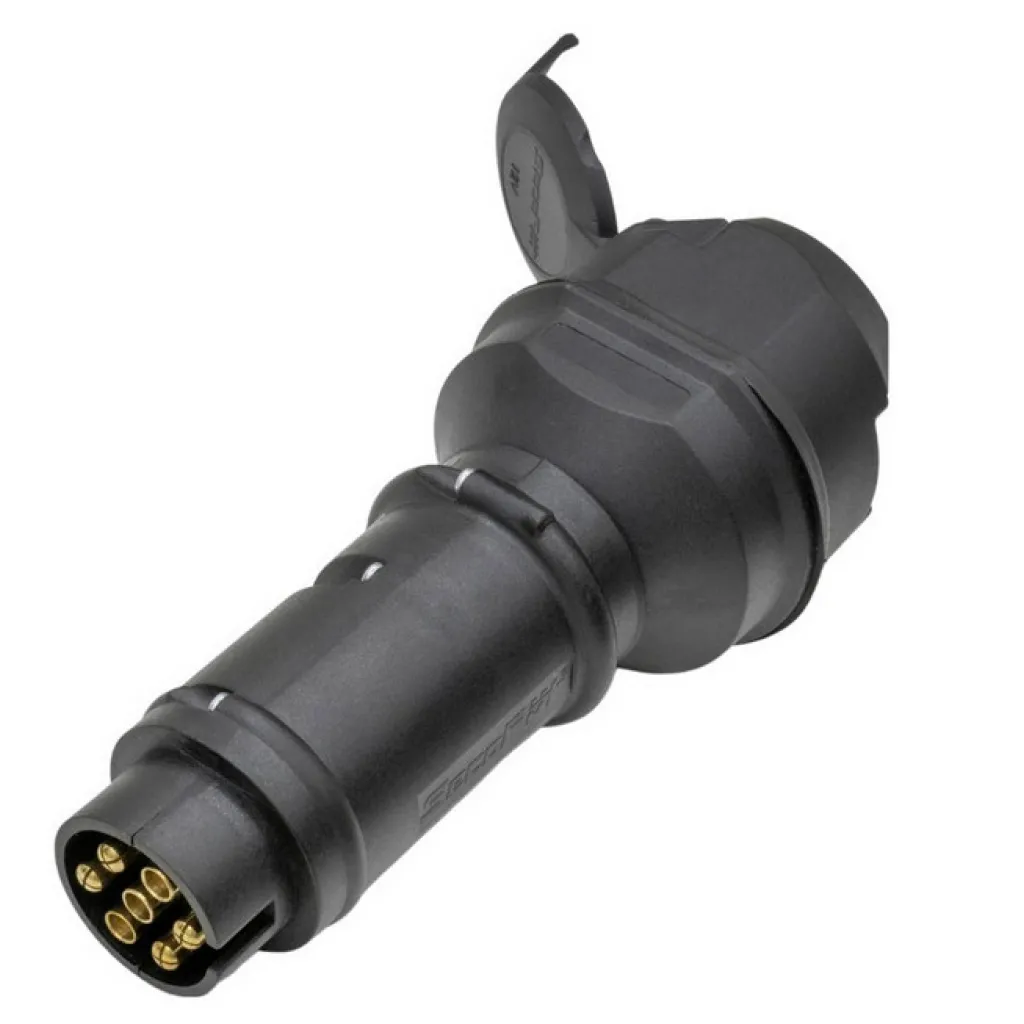 Släpvagnskontakt spänningsreducerare 24V till 12V, 7-polig