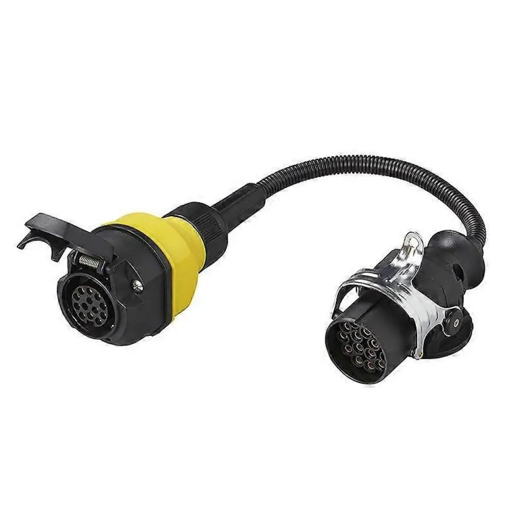 Släpvagnskontakt spänningsreducerare 24V 15-polig till 12V 13-polig