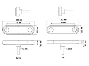 LED Positionsljus smoke 10-36V gul