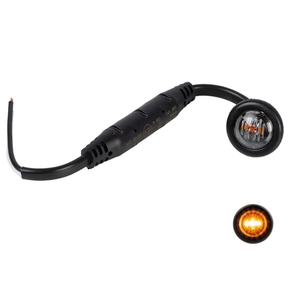 LED Positionsljus rund smoke 10-36V gul