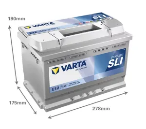 Batteri Varta 12V 74Ah, 680CCA
