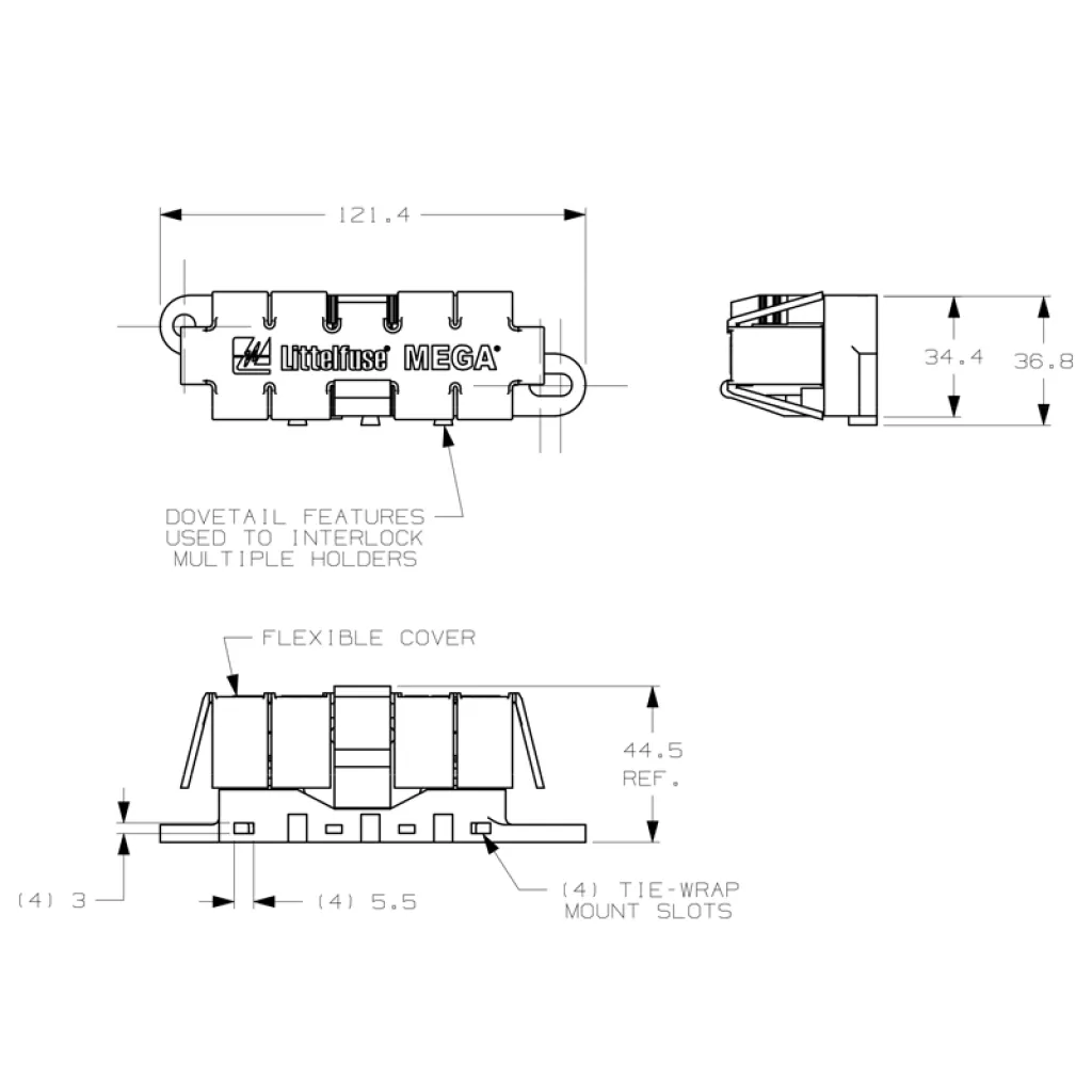 Säkringshållare för megasäkringar MEGA® Flex
