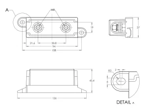 Säkringshållare för megasäkringar Victron