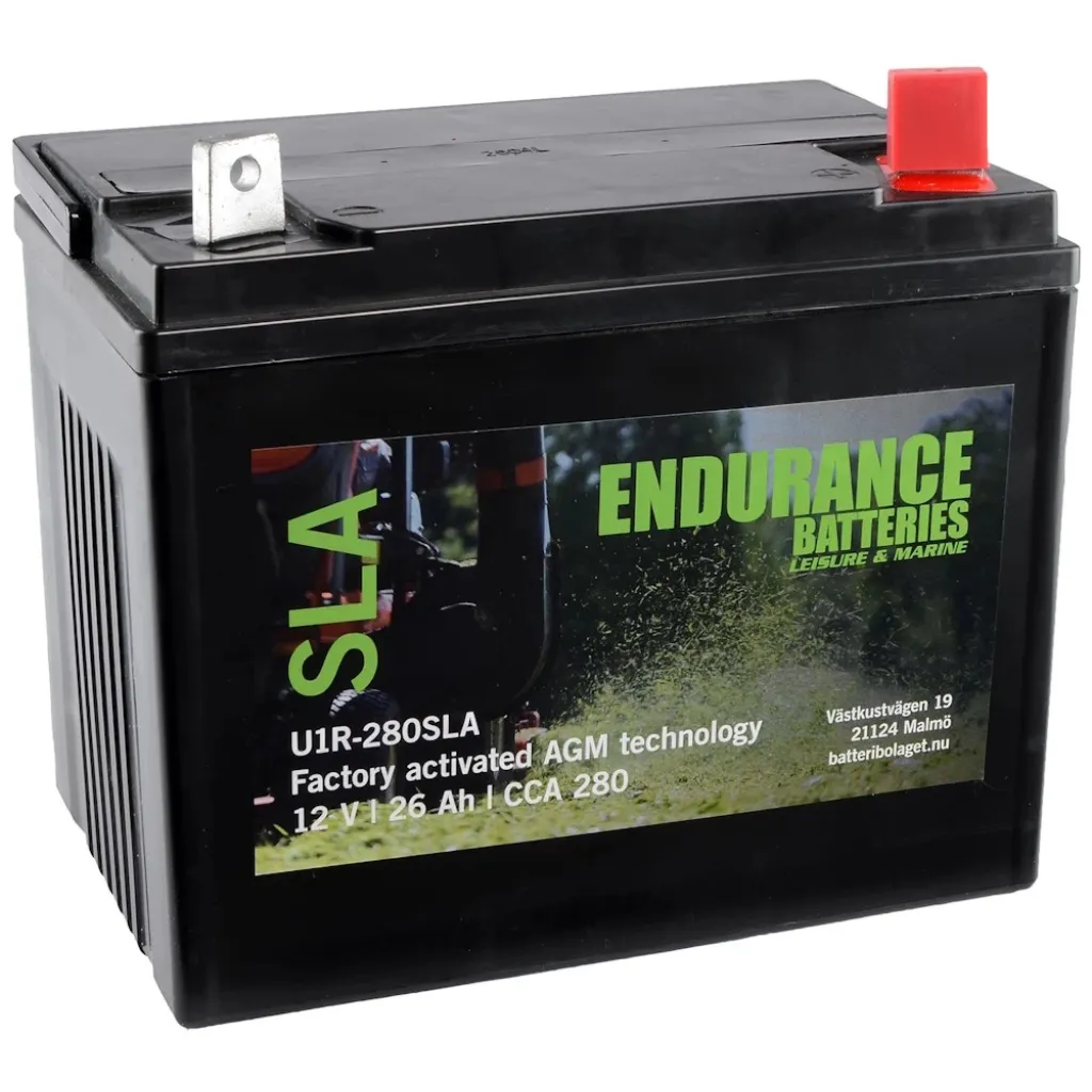 Batteri AGM MC 12V 26Ah 280CCA Endurance +H