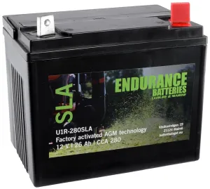 Batteri AGM MC 12V 26Ah 280CCA Endurance +H