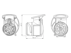 Släpvagnsadapter 13>7+6
