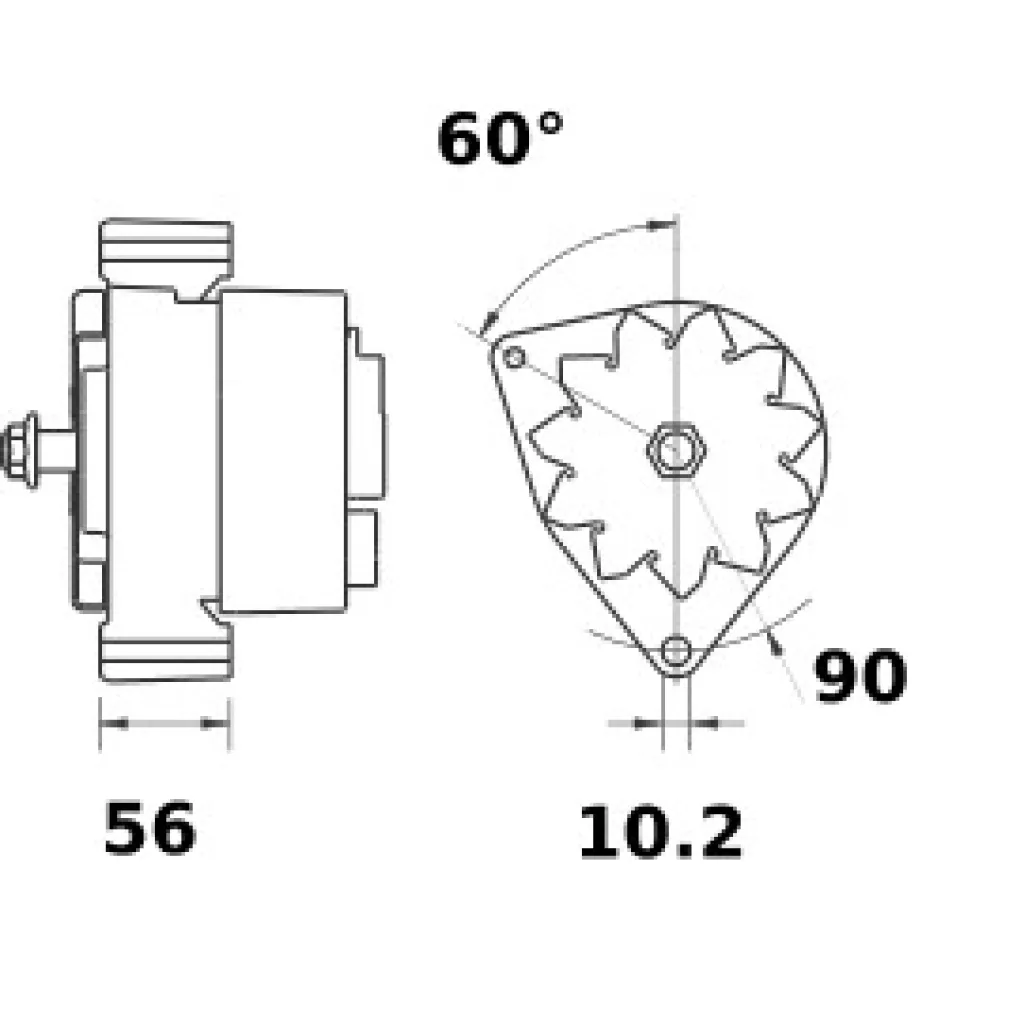 Generator 12V 120A, original Mahle