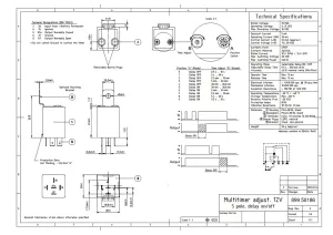 Relä multitimer för tidsfördröjning, 12V 10A