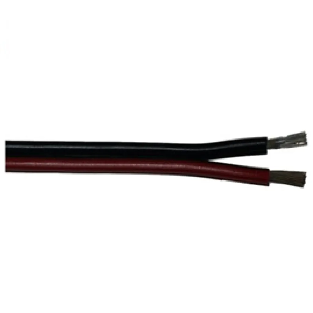 Dubbelledare 2x1.5mm2 (röd/svart) förtennt