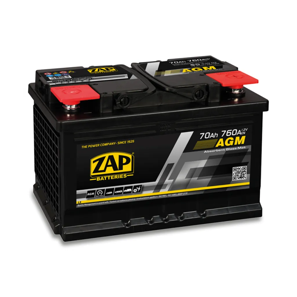 Batteri AGM 12V 70Ah 760CCA ZAP